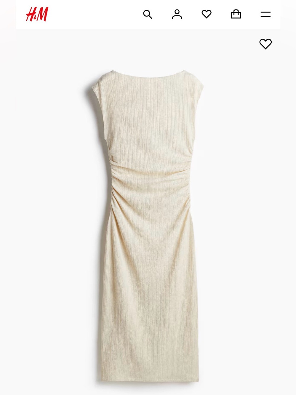 H&M Midi Length Spring Neutral Casual Dress